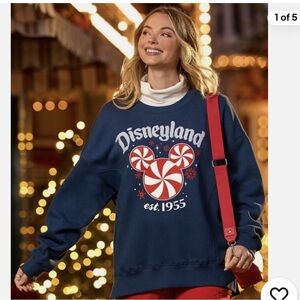 Mickey Mouse Icon Peppermint Swirl Holiday Pullover Sweatshirt – Disneyland 1X